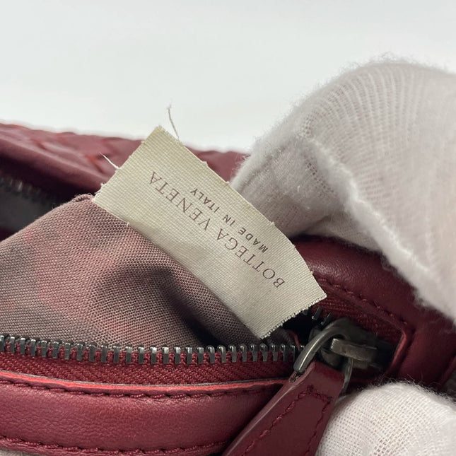 Sold Bottega Veneta Belly Hobo Intrecciato Burgundy Large 50cm