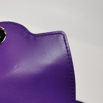 Versace La Medusa Mini Crystal Embellished Top Handle Bag in Purple