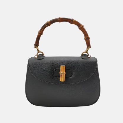 Gucci Bamboo 1947 Top Handle Bag Leather Small Black-Luxbags