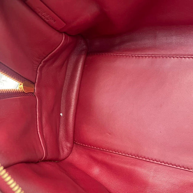 Loewe Amazona 36 Medium Burgundy Leather Dragon Lock Gold-tone Hardware