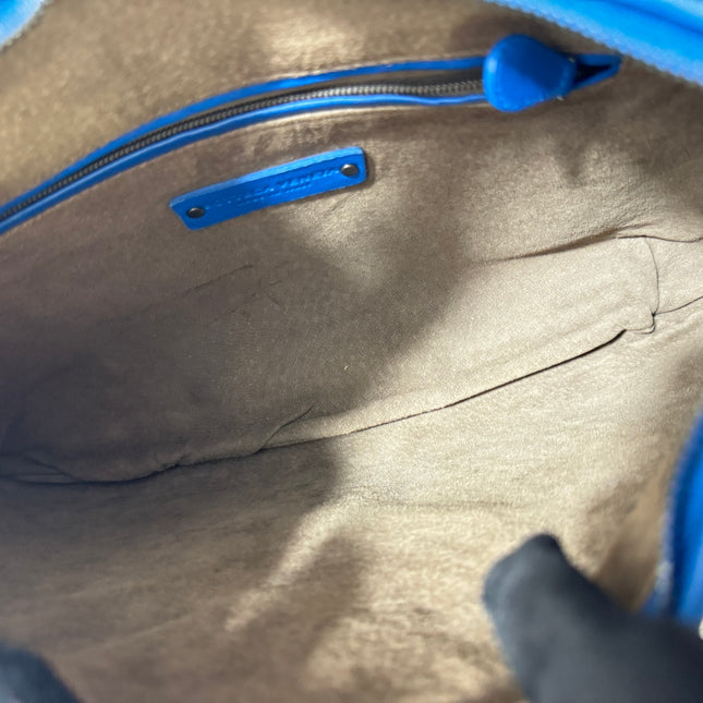 Bottega Veneta Veneta Hobo Medium Royal Blue Intrecciato Leather Bag 40cm