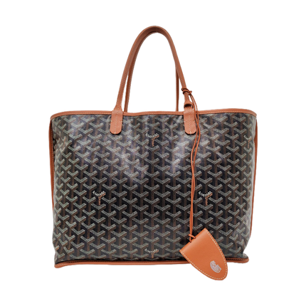 Goyard Anjou PM Medium Tote Brown Reversible Leather Lining-Luxbags