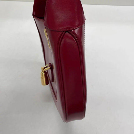 Gucci Jackie 1961 Red Burgundy Leather Bag Small Shoulder Bag