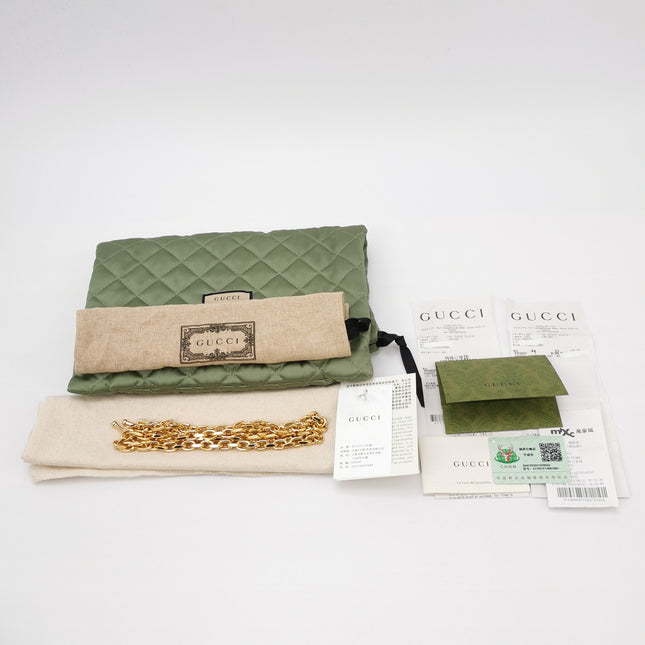 Gucci Jackie 1961 Mini Black Lizard Skin Mesh with Crystals Chain Strap