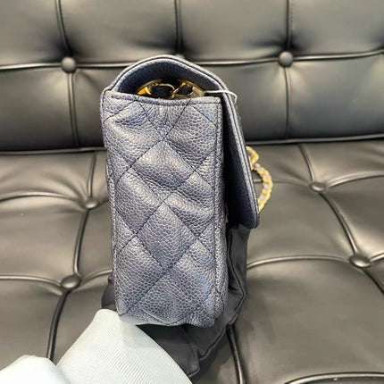 Chanel Paris Limited Small Navy Caviar Leather Gold Hardware 2015-16