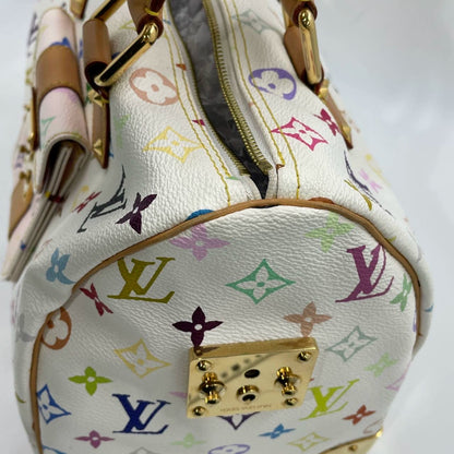 Louis Vuitton x Takashi Murakami Speedy 30 Lock White Multicolor