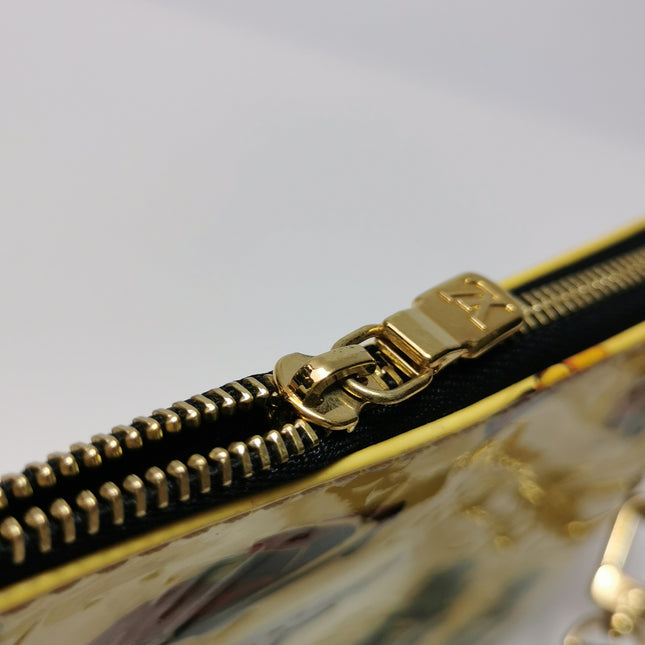 Louis Vuitton Vernis Sticker Pochette Accessoire Beige Patent Leather