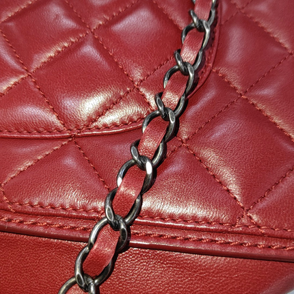 Sold Chanel Classic Flap Jumbo Large Red Calfskin Leather, 2013-2014