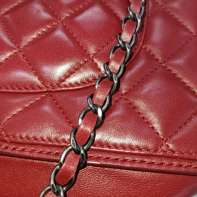 Sold Chanel Classic Flap Jumbo Large Red Calfskin Leather, 2013-2014