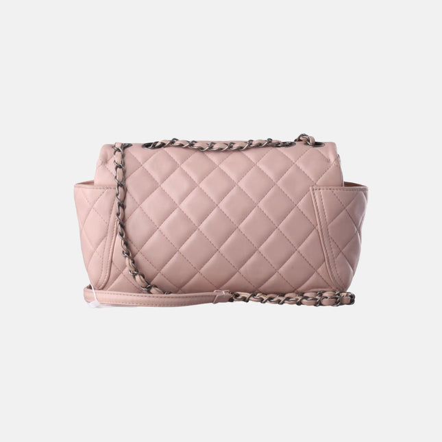 Sold Chanel Classic Flap 2014-2015 Pink Lambskin Leather Medium Shoulder Bag