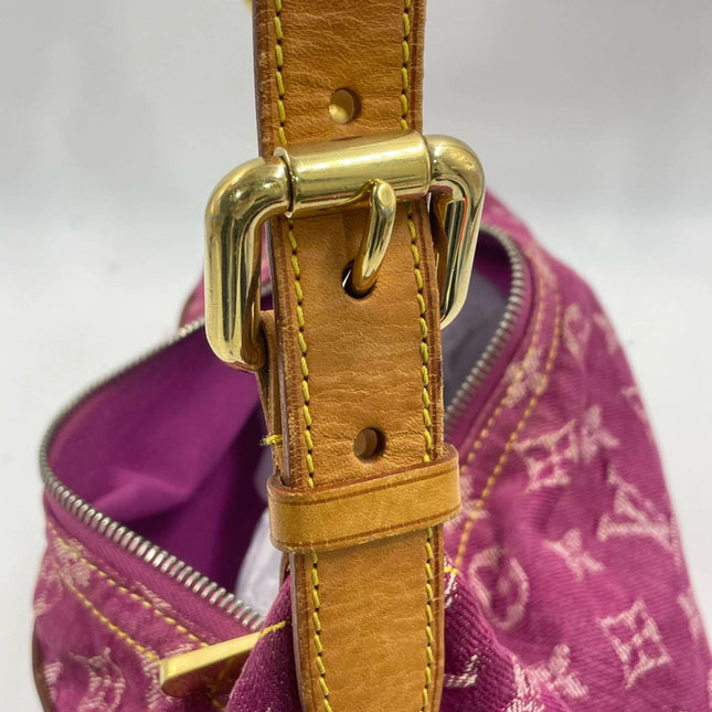 Louis Vuitton Monogram Pink Denim Baggy PM Shoulder Bag