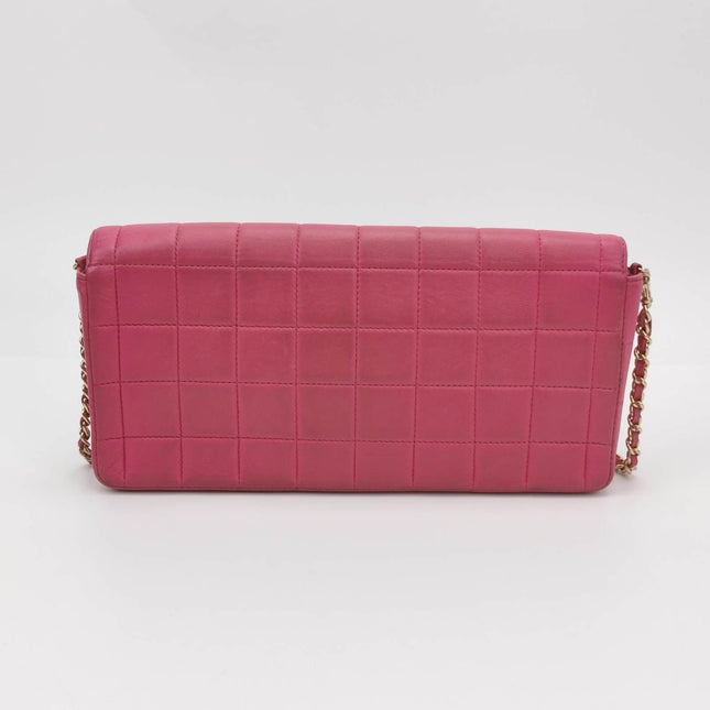 Sold Chanel East West Chocolate Bar Fuchsia Pink Leather