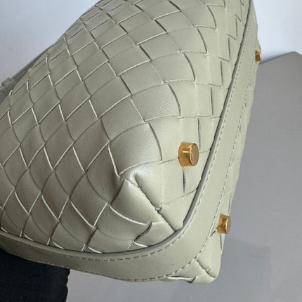 Sold Bottega Veneta Mini Wallace Leather Green Travertine & Muse Brass