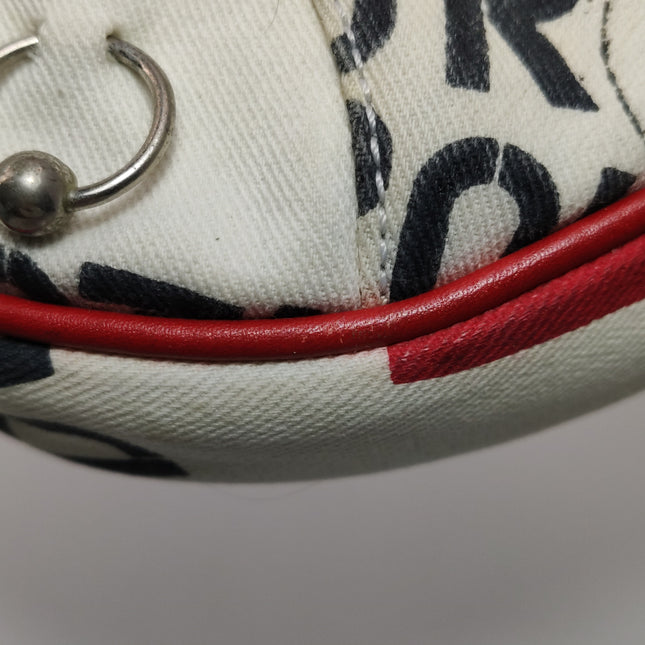 Dior Saddle Mini Classic Hardcore by John Galliano White Canvas Silver Hardware