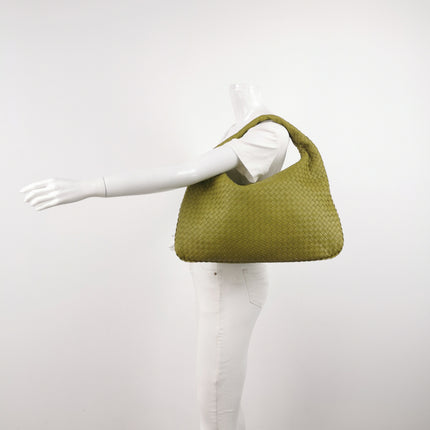 Bottega Veneta Veneta Hobo Avocado Green 47cm Lambskin Leather