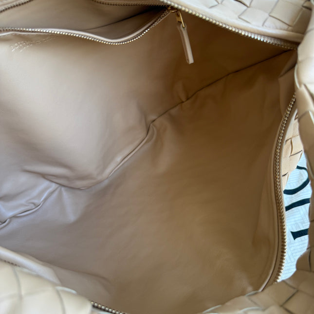 Bottega Veneta Jodie Small Lambskin Leather Beige Oats 36cm
