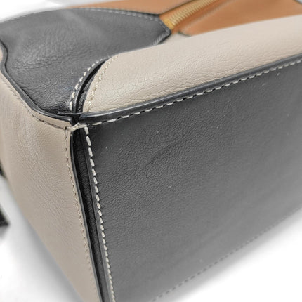 Loewe Puzzle Small Tricolor Caramel Sand Black Crossbody Bag