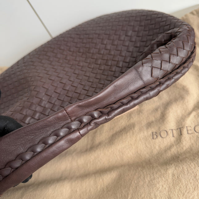 Bottega Veneta Hobo Bag Large Milk Chocolate Brown Lambskin leather 47cm