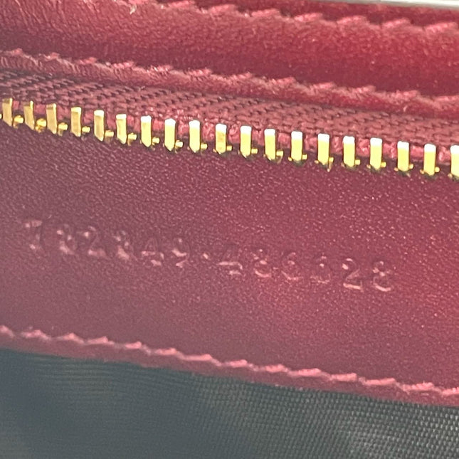 Gucci Jackie 1961 Small Ancora Red Burgundy Leather Shoulder Bag Clasp S24