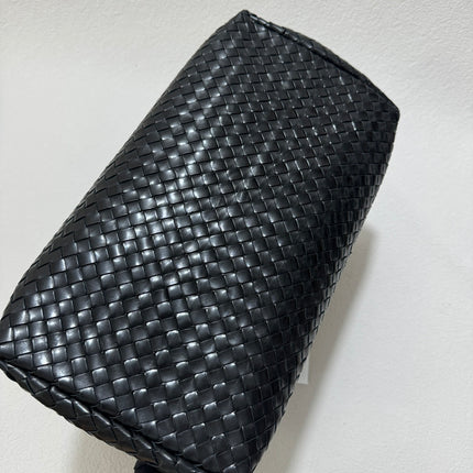 Bottega Veneta Roma Handbag Bag Intrecciato Nappa Leather Black Large 35cm