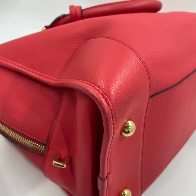 Loewe Amazona 36 Medium Red Leather Snail Lock Gold-tone Hardware