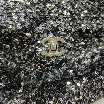 Chanel Mini Flap Bag Mini Black Glitter Sequins