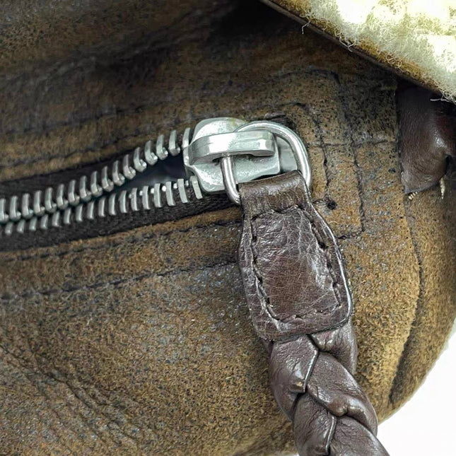 Dior Flight Medium Shoulder Bag Tan Brown Shearling