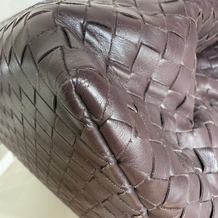 Bottega Veneta Roma Large Intrecciato Nappa Leather Dark Brown 35cm