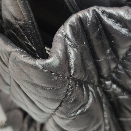 Chanel 2.55 Black Shiny Calfskin leather Tote Bag