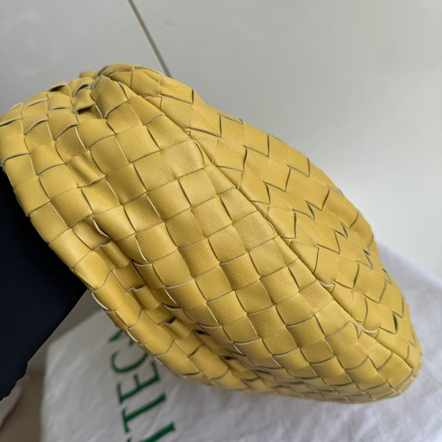 Bottega Veneta Jodie Small Yellow Lambskin Leather