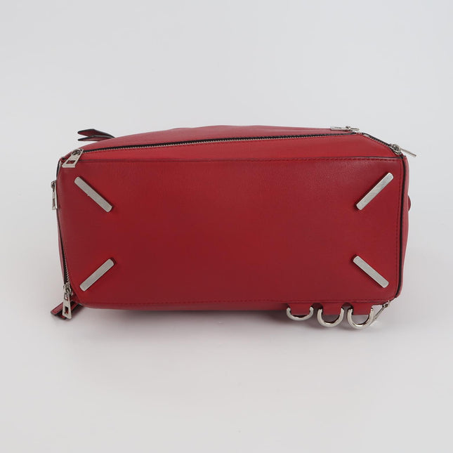 Loewe Puzzle Medium Red Leather with Zipper Crossbody Bag