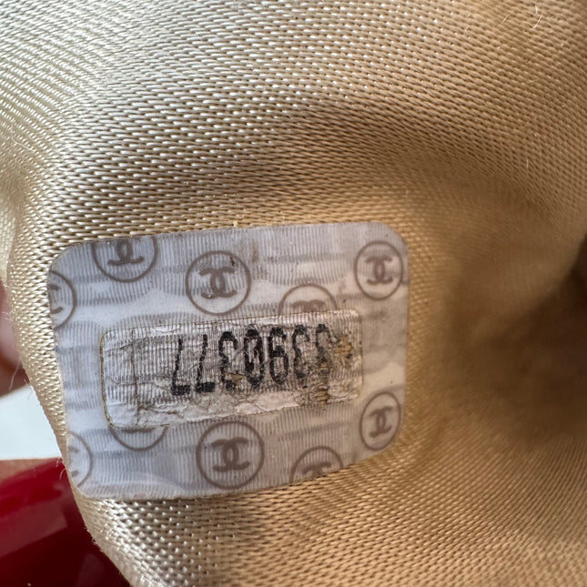 Chanel Vintage XXL Maxi Pink Striped Travel Flap Bag Canvas Gold Hardware