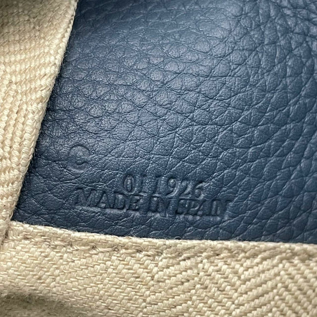 Loewe Puzzle Small Navy Grained Calfskin Leather Bag