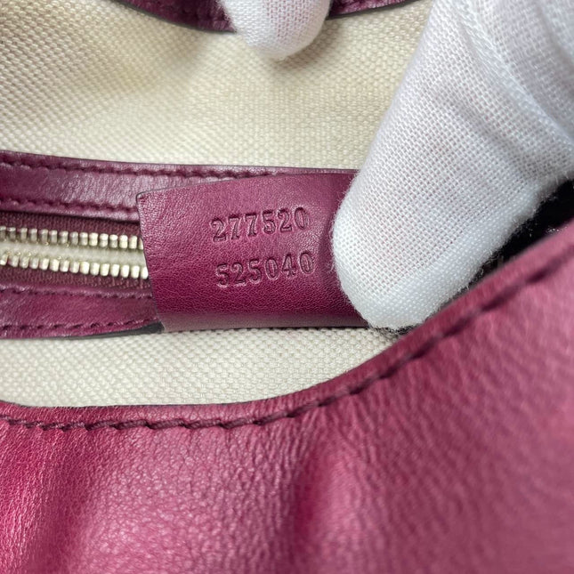 Sold Gucci Jackie 1961 Soft Medium Leather Bag Burgundy Red