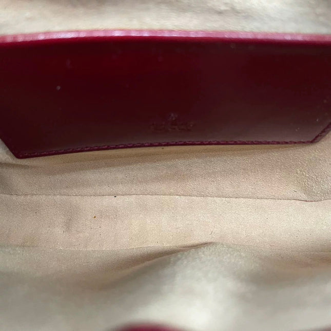 Gucci Jackie 1961 Mini Red Burgundy Leather Bag
