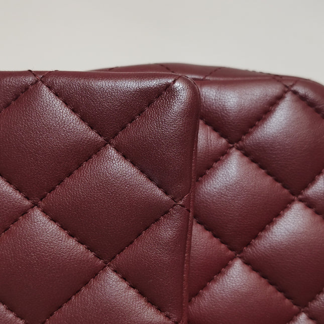 Chanel Classic Flap Rectangular Mini Burgundy Lambskin Silver HW, 2019