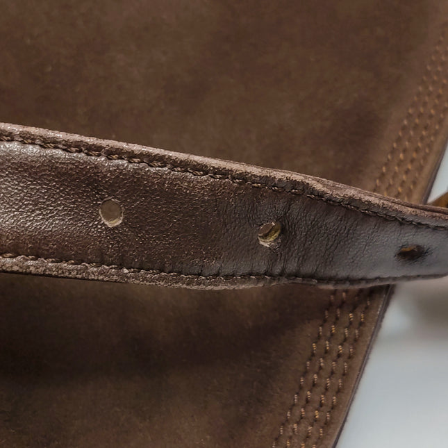 Loewe Flamenco Medium Brown Suede Leather Shoulder Bag 28cm