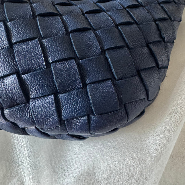 Bottega Veneta Veneta Hobo Large Navy Intrecciato Leather Bag 48cm