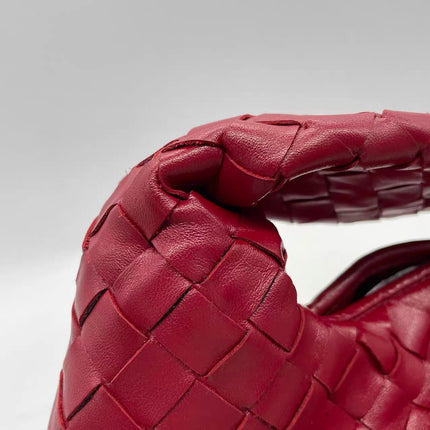 Bottega Veneta Hop Hobo Large Red Intrecciato Leather 45cm