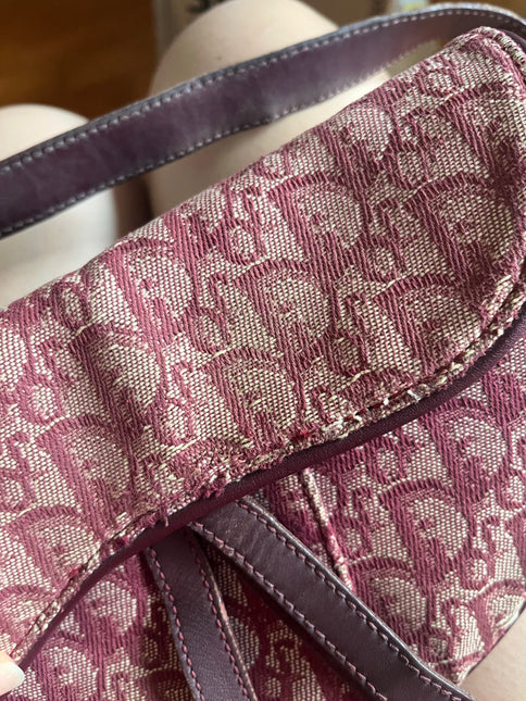 Sold Dior Saddle Vintage Red Burgundy Oblique