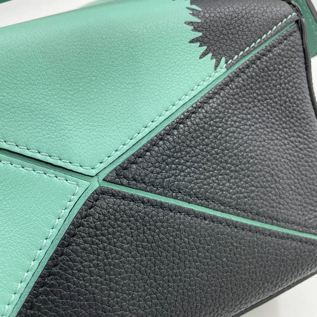 Loewe x Studio Ghibli Collection Susuwatari Mini Puzzle Green Crossbody Bag