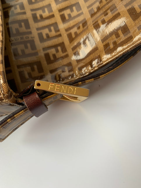 Sold FENDI Baguette Zucchini Print Patent Leather