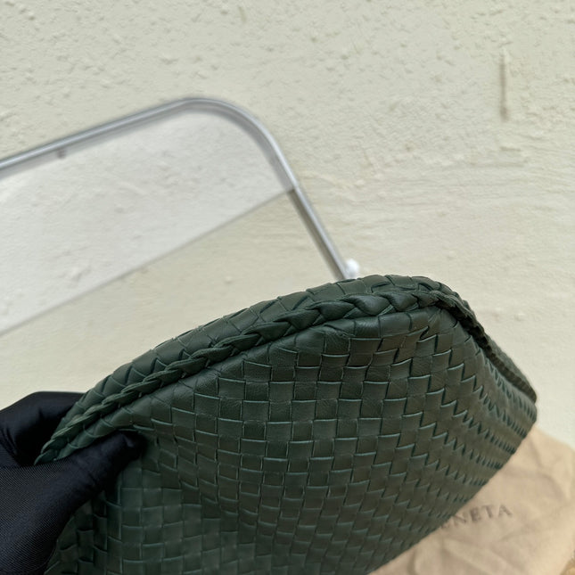 Sold Bottega Veneta Veneta Hobo Large Dark Green 47cm Lambskin Leather