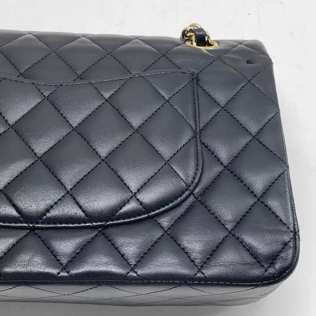 Chanel Classic Flap Medium 2015 Black Lambskin Leather Gold Hardware