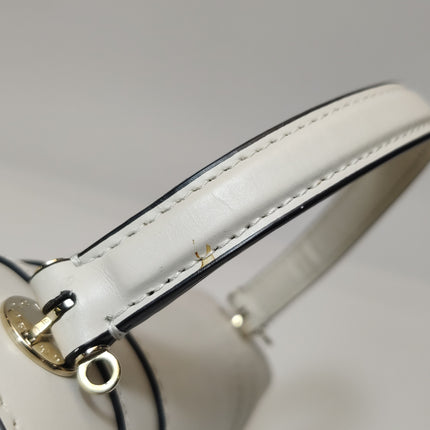Bvlgari Serpenti Forever Small Leather Top Handle Crossbody Bag White
