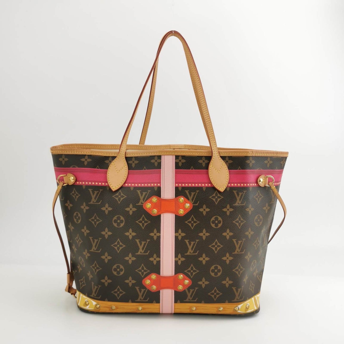 Louis Vuitton Monogram Trunks Neverfull MM Black