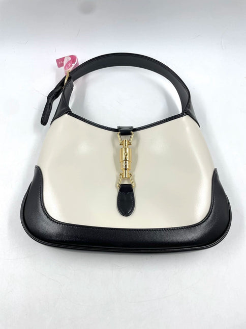 Gucci Jackie 1961 Black & White Leather Bag Small