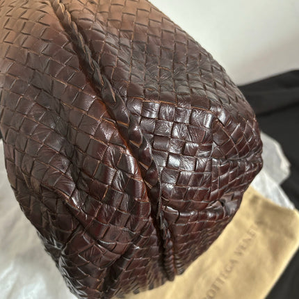 Bottega Veneta Belly Hobo Intreccio Leather Two-tone Brown Large 50cm