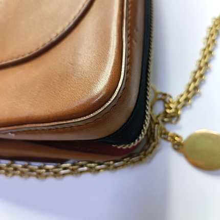 Chanel Nude Medallion 2.55 Reissue Brown Calfskin Double Flap Bag Gold Chain 2017