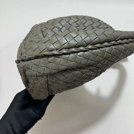 Sold Bottega Veneta Belly Hobo Intrecciato Grey Leather Medium 40cm